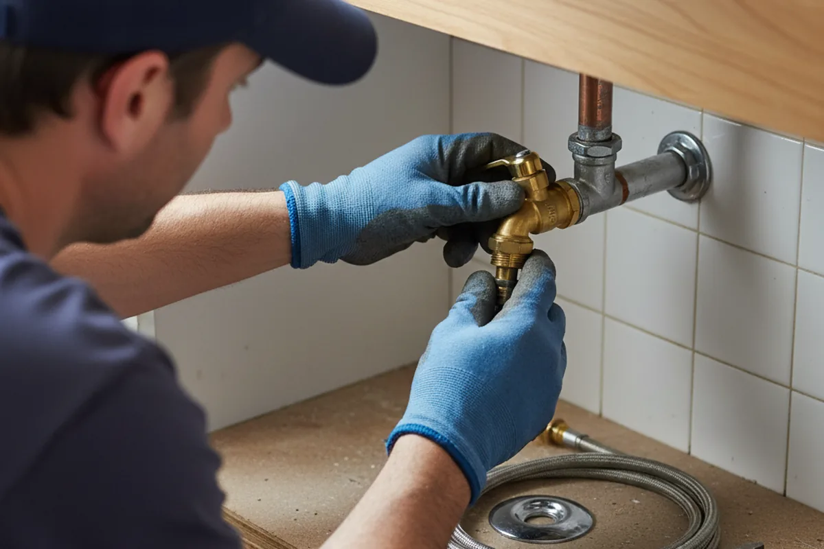 Shutoff valve and fitting work during Emergency Plumbing in Stone Park